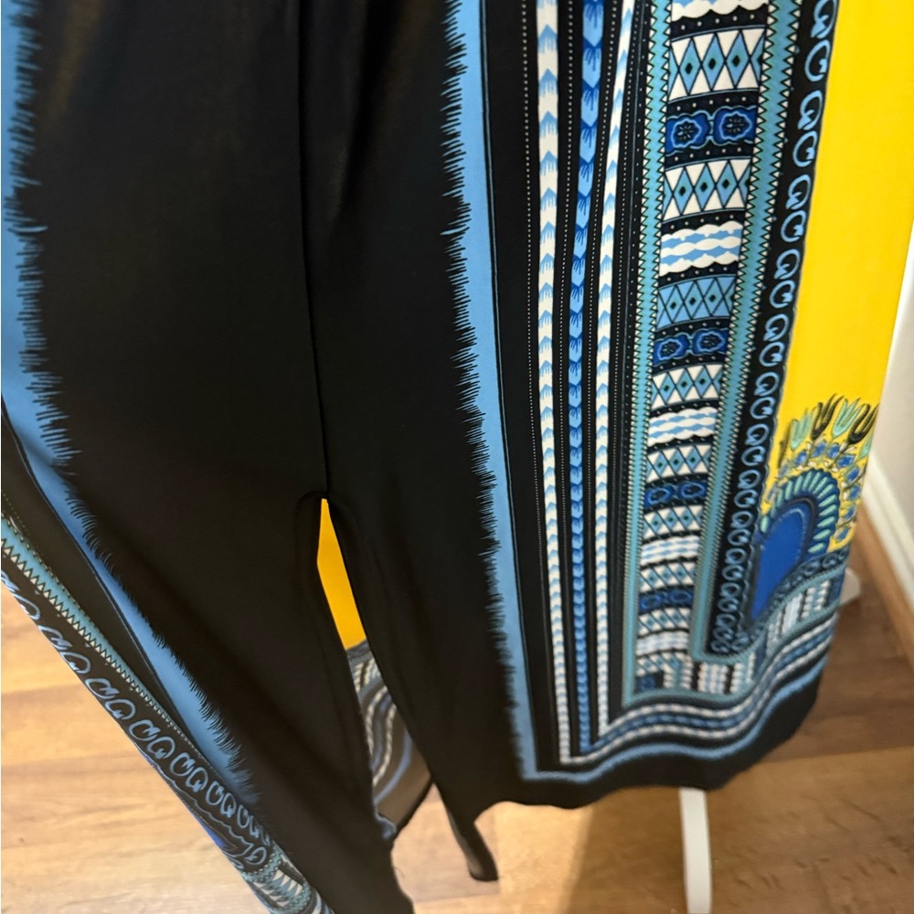 ***SOLD***Ashley Stewart Vibrant Yellow and Blue Maxi Dress - Picture 4 of 5